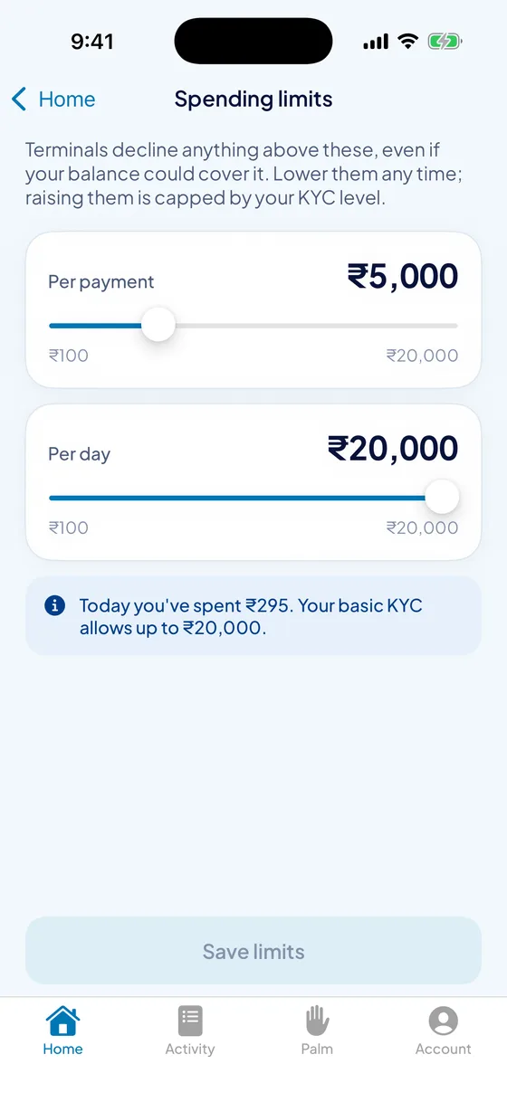 Spending limits